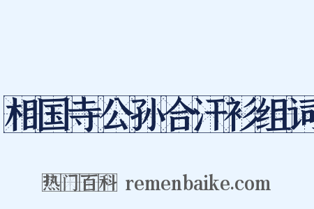 相国寺公孙合汗衫组词是什么意思的图片